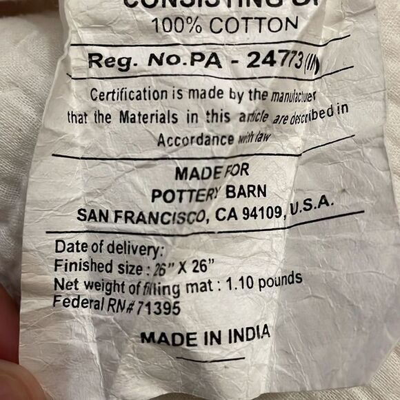 Pottery Barn Two RIA VOILE Pillow Shams Floral Cotton Cottage Core 26x26 - Picture 6 of 12